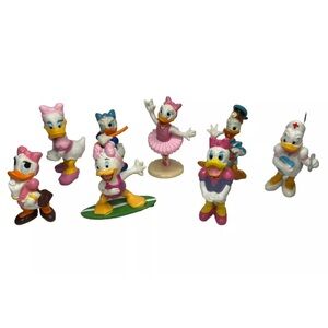 Vintage Disney  Daisy Duck  PVC Figures and Cake Toppers Lot of 8